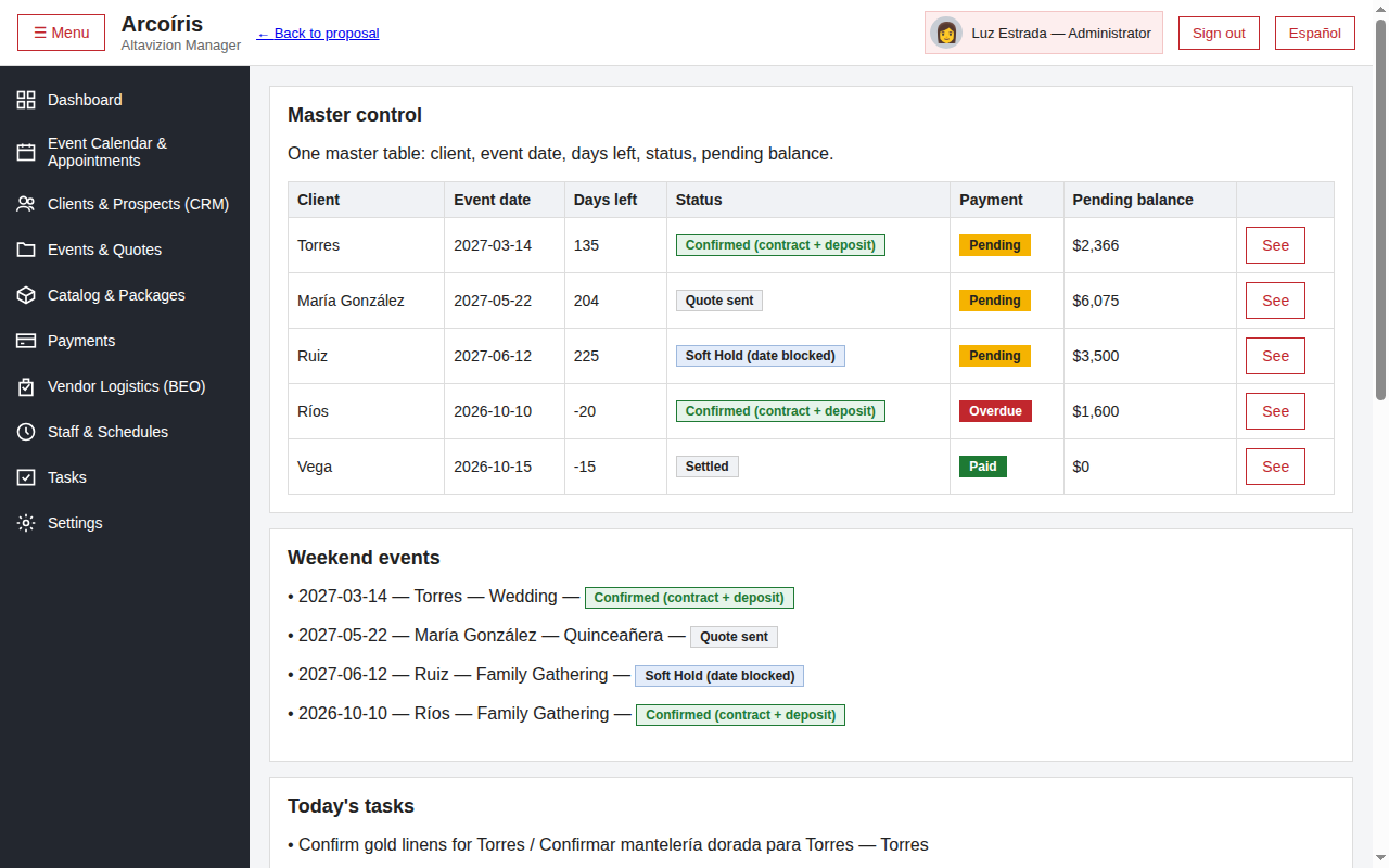 Altavizion Manager preview
