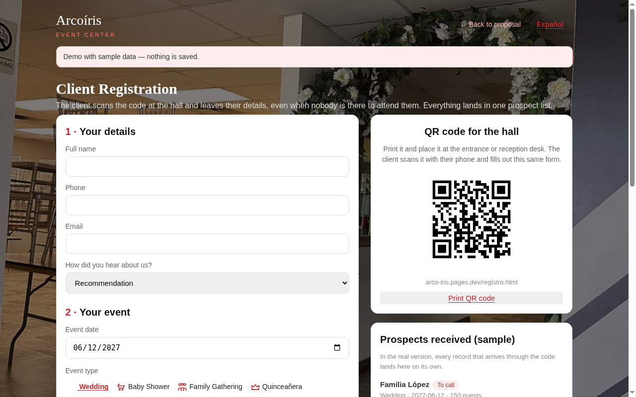 Registration demo